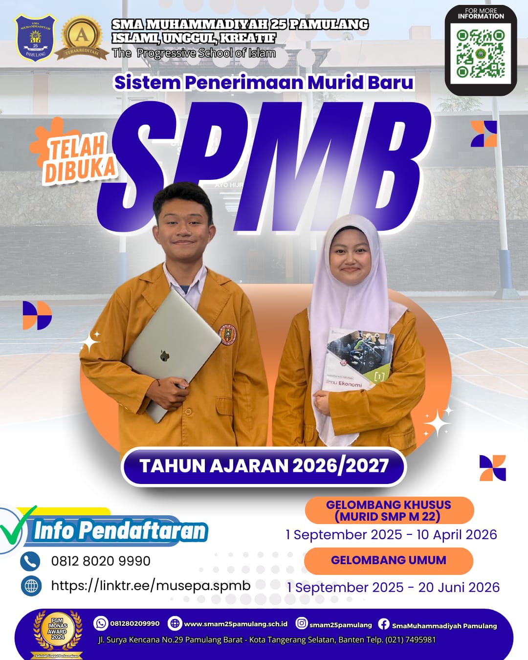 SPMB SMA Muhammadiyah 25 Pamulang
