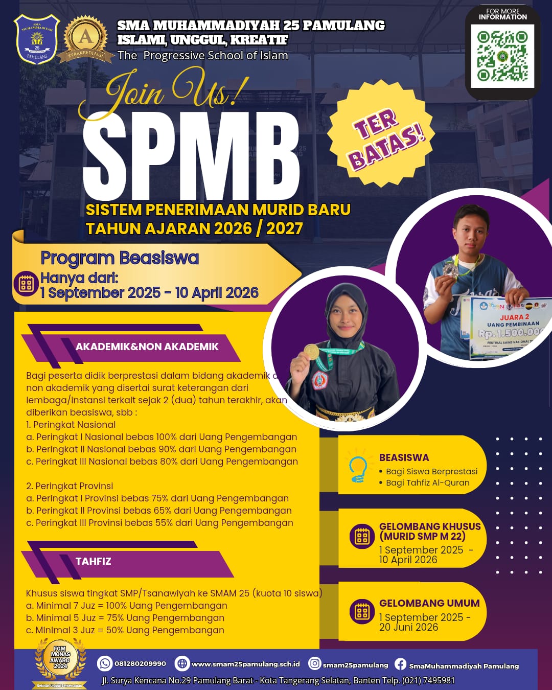 SPMB SMA Muhammadiyah 25 Pamulang